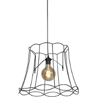 QAZQA Retro hengende lampe sort 50 cm - Granny Frame
