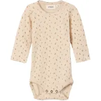 Lil´ Atelier Lil' Atelier Body I/e - NbfGago - Noos - Tåke m. Blomster - - 62 - Langermet Body