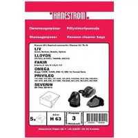 Haneström Støvsugerposer, papir, 5st.