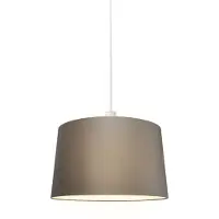 QAZQA Moderne pendellampe hvit med skjerm 45 cm taupe - Combi 1