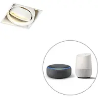 QAZQA Smart innfelt spotlight hvit uten ramme inkl. Wifi GU10 - Oneon 1
