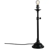 QAZQA Klassisk bordlampe sort justerbar uten skjerm - Accia