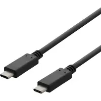 Deltaco USB-C til USB-C-kabel, 480 Mbit/s, 3A, 1m, svart