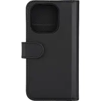 Deltaco - Lommebok for mobiltelefon - gummiert - svart - for Apple iPhone 7, 8, SE (2nd generation)