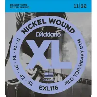 D'Addario EXL116 Nickel Wound Medium Top/Heavy Bottom 11-52