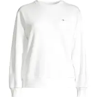 Gant for woman. 4201414 Shield crew neck sweatshirt white (XL), Casual, Cotton