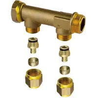 Uponor ford.rør m/oml 3/4 2x15 - ford.rør med oml. wtr pex dr 3/4''mt/sn 2x15c/c50mm