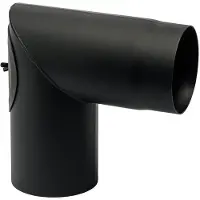 Metalbestos MB Sorte røgr. 150mm knærør 90 - knærør 90ø med renseklap