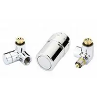 Danfoss RTX ventilsæt Krom - Returen i højre side t-håndkl.rad 013G4132