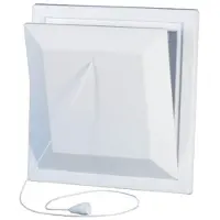 DUKA klapventil type 111 - PVC, Hvid, 150X150 mm, Uden konstant grundventilation