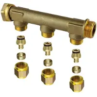 Uponor ford.rør m/oml 3/4 3x15 - ford.rør med oml. wtr pex dr 3/4''mt/sn 3x15c/c50mm