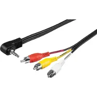 Pro goobay AVK 199-0150 - Video/lydkabel - RCA x 3 hann til 4-polsminijakk hann - 1.5 m