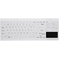 Contour Design AK-C7412F tastatur med touchpad IP68 Active Key QuickClean Nordisk hvit