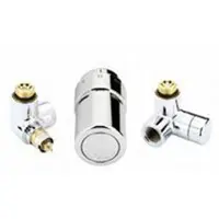 Danfoss RTX ventilsæt Krom - Returen i venstre side t-håndkl.rad 013G4133