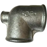 +GF+ tee 90° galvanized reduced 1 1/4-3/4-3/4''