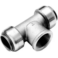 Roth tee rustfri stål 22 mm x 12 x 22 mm