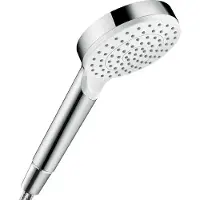 Hansgrohe Crometta 1Jet Ø100 mm håndbruser i hvid/krom med 1 strålefunktion