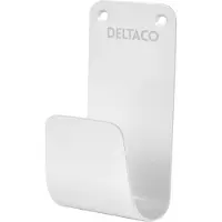 Deltaco e-Charge kabelholder for ladekabel - hvit, rustfritt stål