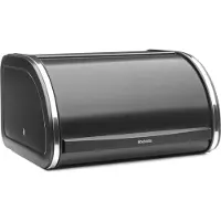 Brabantia 236686 brødboks med rullelokk, stål, rektangulær, svart
