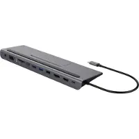 Deltaco - Dokkingstasjon - USB-C - HDMI, DP - 10Mb LAN