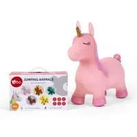 Bang & Olufsen bo. hoppende dyr rosa enhjørning