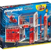 Playmobil City Action 9462, Brannstasjon, 4 år, AAA, Flerfarget, Plast
