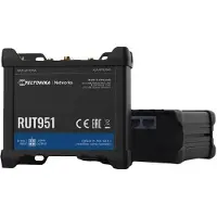 Teltonika RUT951 - Trådløs ruter - WWAN 3-portssvitsj 2,4 GHz - 3G, 4G - DIN-skinnemonterbar
