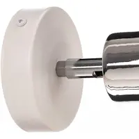 Helam Vegglampe Tune II, hvit/krom, metall, GU10, Ø 5,5 cm