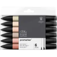 Winsor & Newton Markørpenn ProMarker Sett 6 Skin tones Winsor & Newton