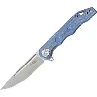 Kubey Mizo Linerlock Blue Micarta