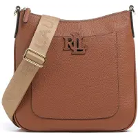 Lauren Accesorios for woman. 431970152002 Cameryn brown grained leather crossbody bag (OSFA), Casual