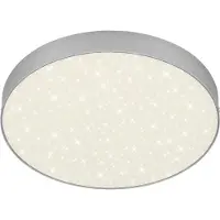 Briloner Flame Star LED-taklampe, Ø 28,7 cm, sølv