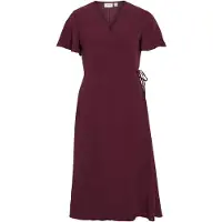 Vila Lovie Wrap Kortermet Midi-kjole