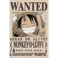 Teknofun One Piece Led Wanted Luffy-lampe 30 Cm