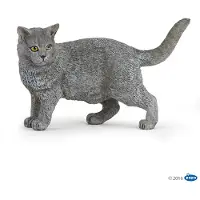 Papo Chartreux-katt - L: 8 cm - - OneSize - Lekedyr