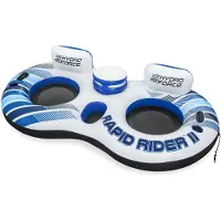 Bestway Rapid Rider Dobbeltrings Flytemadrass Med Håndtak