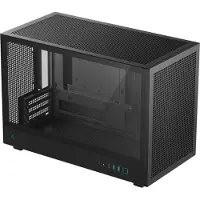 DeepCool CH260 - Mikro - micro ATX - sidepanel med vindu (herdet glass) - ingen strømforsyning (ATX / PS/2) - svart - USB/lyd
