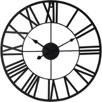 Usorteret Deco4Home veggklokke i metall 47 cm, svart