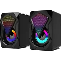 Mtp Products RGB Stereo Gaming Høyttalere X2 - 2x3W - Svart