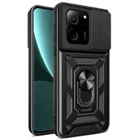 Mtp Products Xiaomi 13T/13T Pro Hybrid-deksel med Roterende Ring med Kameraskjold - Svart
