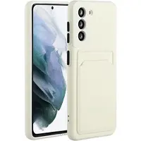 Mtp Products Samsung Galaxy S21 5G TPU-deksel med Kortholder - Hvit