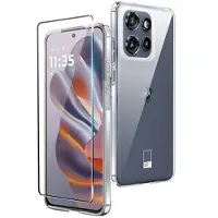 Saii Motorola Edge 50 Neo 2-i-1 TPU-deksel & Beskyttelsesglass