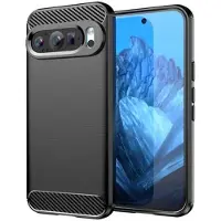 Mtp Products Google Pixel 9/9 Pro Børstet TPU Deksel - Karbonfiber - Svart