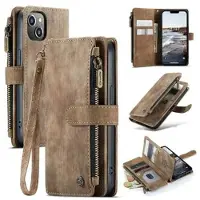CASEME iPhone 14 C30 Multifunksjonell Lommebok-deksel - Brun