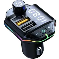 Mtp Products RGB Bluetooth FM-sender / Hurtigbillader ZTB-A10 - 20W - Svart