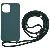 Mtp Products Necklace Series iPhone 12/12 Pro TPU-deksel - mørkegrønn
