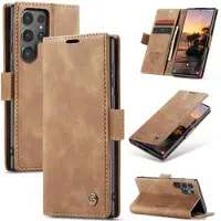 CASEME Samsung Galaxy S25 Ultra 013 Series Lommebok-deksel - Brun
