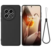 Mtp Products OnePlus 13 Flytende silikon-deksel med håndstropp - svart