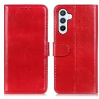 Mtp Products Samsung Galaxy S25/S24 Lommebok-deksel med Magnetisk Lukning - Rød