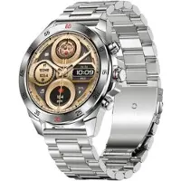 Mtp Products NX1 Pro Luxury Metal Business Smart Watch Helseovervåking Bluetooth-oppringing Vanntett sportsklokke - Sølv